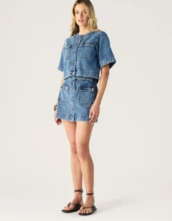 AVELINE DENIM TOP