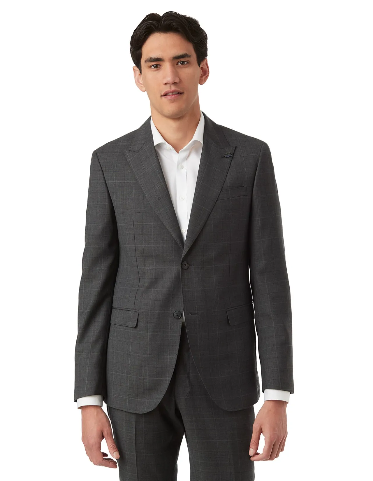 AYDRIAN TRADITIONAL CHECK WOOL SUIT JACKET