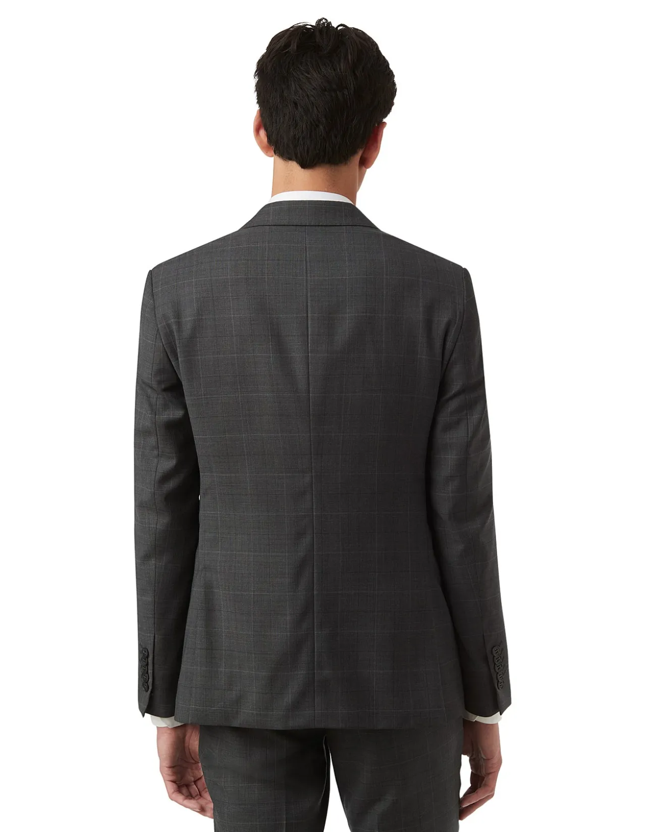 AYDRIAN TRADITIONAL CHECK WOOL SUIT JACKET