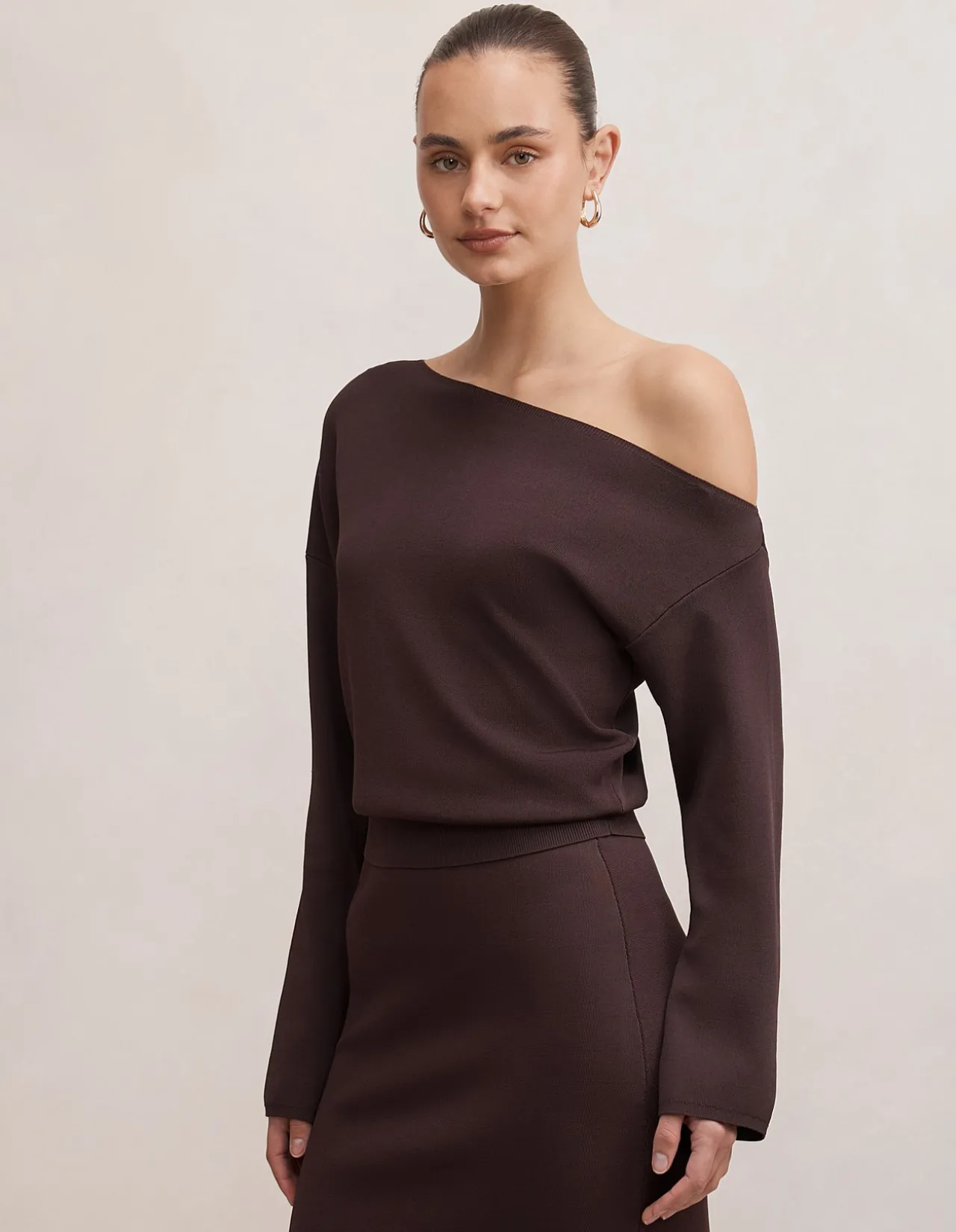 AYVA ASYMMETRIC KNITTED TOP