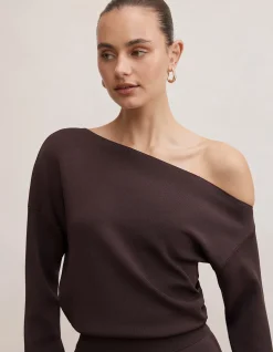 AYVA ASYMMETRIC KNITTED TOP