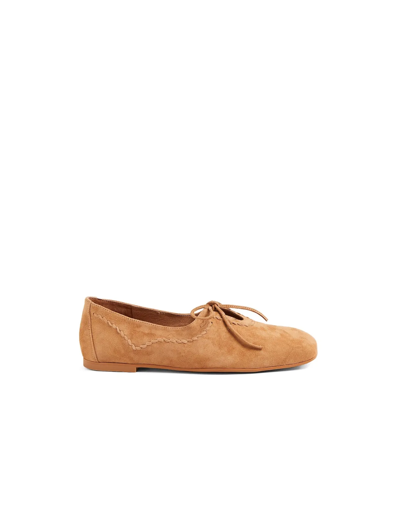 Babos Suede Lace Up Square Toe Loafers