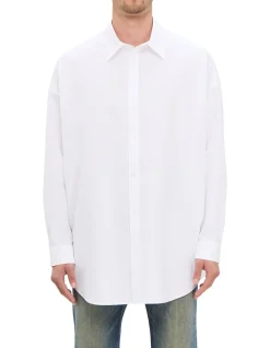 BACK PB EMB POPELINE LOOSE SHIRT