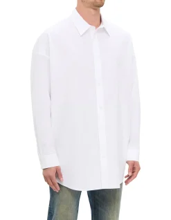 BACK PB EMB POPELINE LOOSE SHIRT