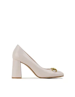 BAILEY85 BLOCK HEEL PUMP WITH TRIM