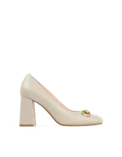 BAILEY85 BLOCK HEEL PUMP WITH TRIM
