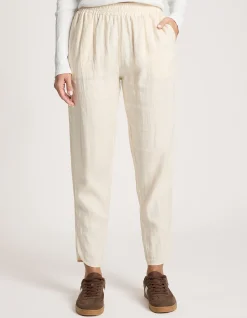 Bajau Soft Washed Linen Tapered Pant