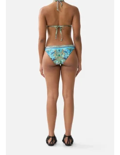 BALL TRIM TRI BIKINI SET W THICK NECK TIE