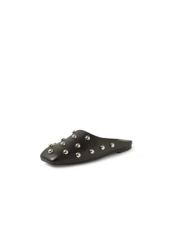 Balora Studded Leather Mule Flats