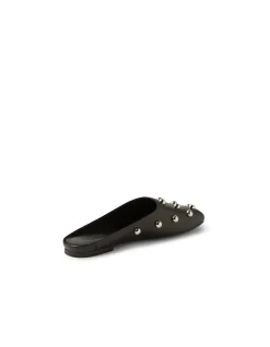 Balora Studded Leather Mule Flats