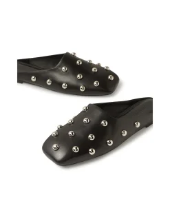 Balora Studded Leather Mule Flats