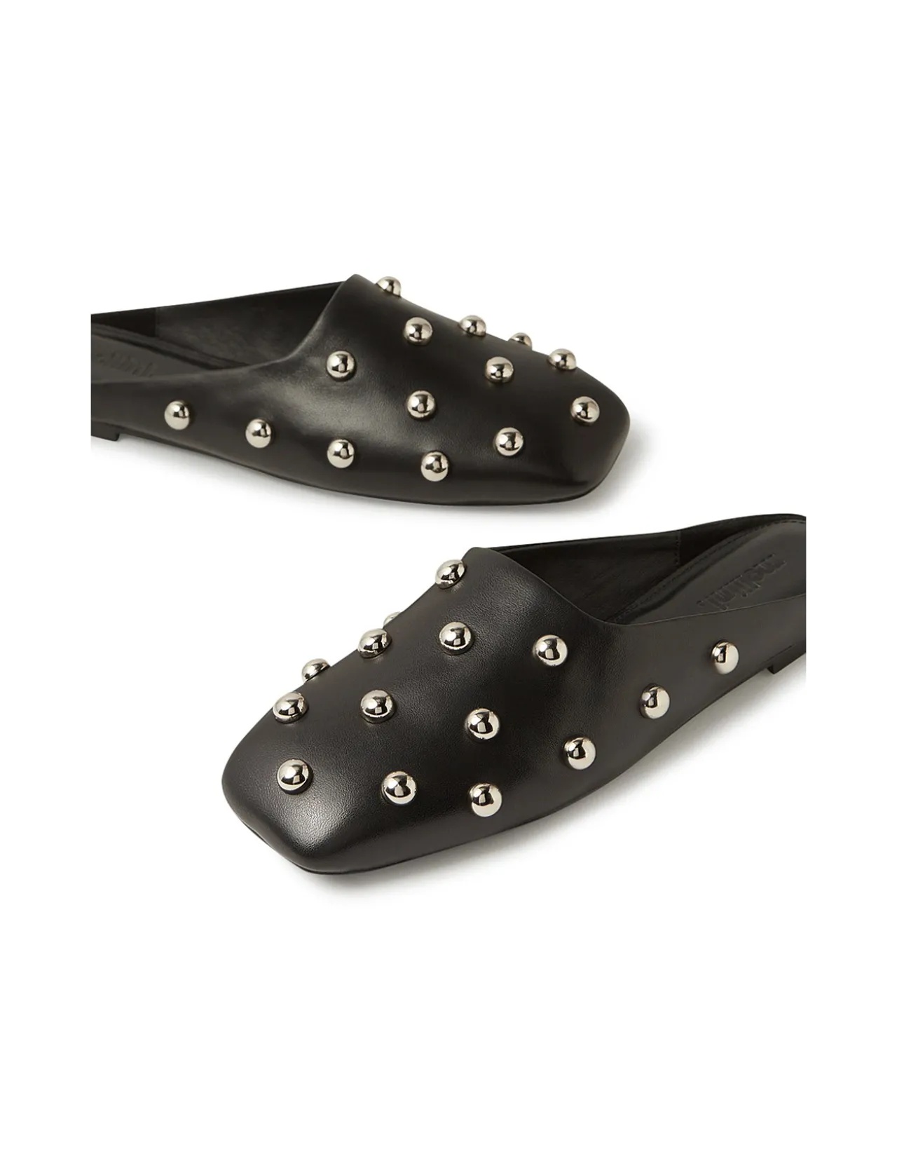 Balora Studded Leather Mule Flats