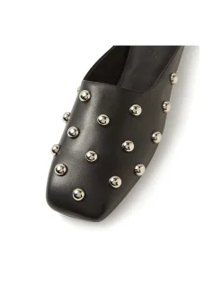 Balora Studded Leather Mule Flats