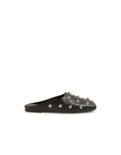 Balora Studded Leather Mule Flats