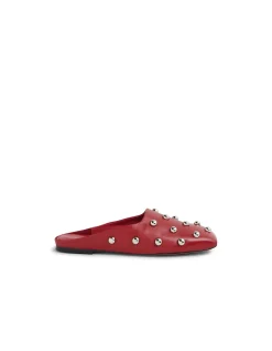 Balora Studded Leather Mule Flats