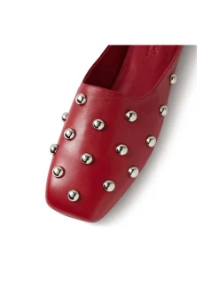 Balora Studded Leather Mule Flats