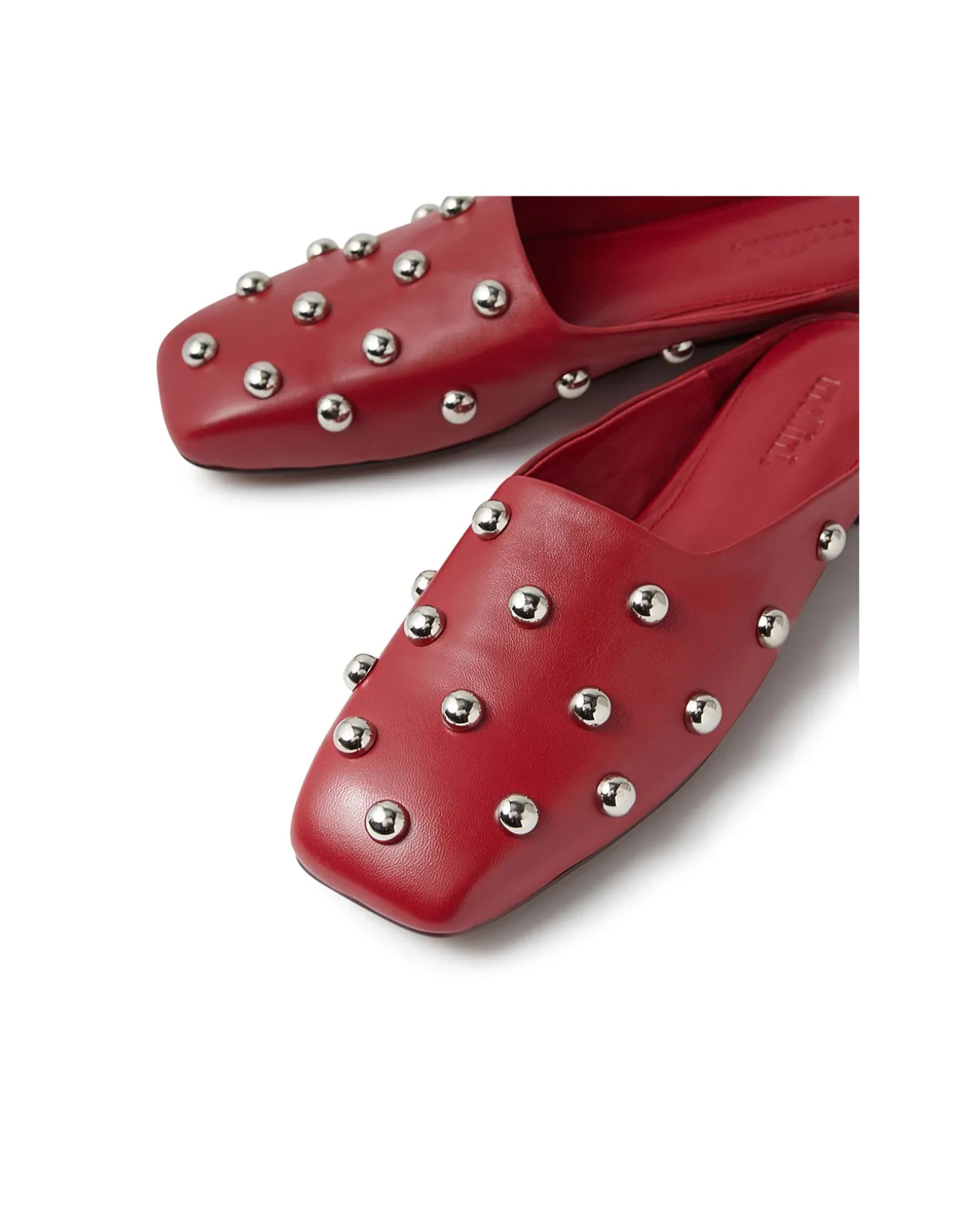 Balora Studded Leather Mule Flats