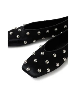 Baloree Studded Square Toe Ballet Flats