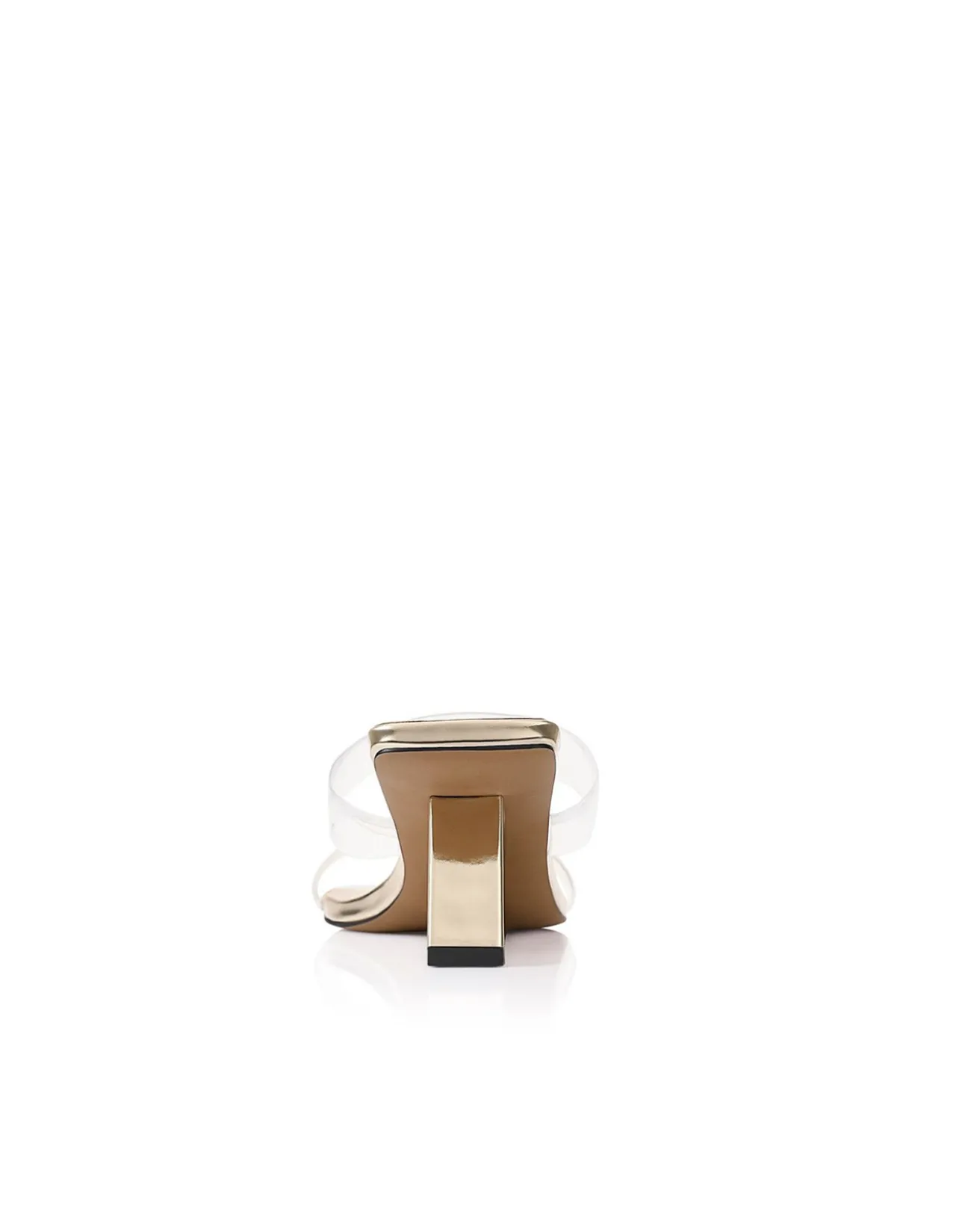 Bambi Gold Metallic Sculptural Wedge Mule
