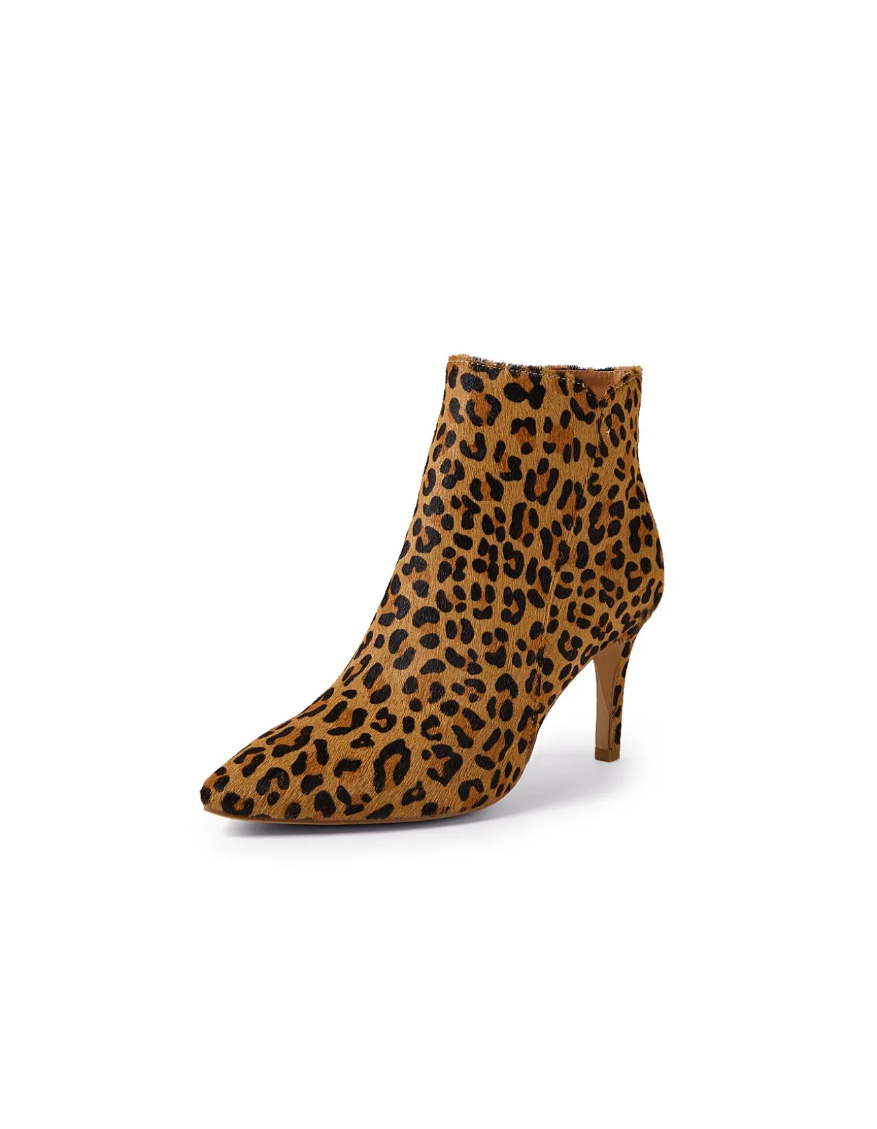 Bambina Leopard Pony Heeled Ankle Boots