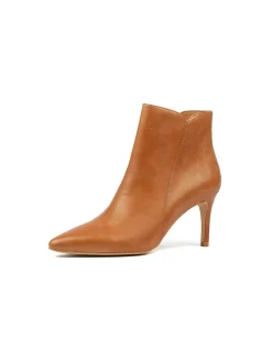 Bambina Pointed Heel Leather Ankle Boots