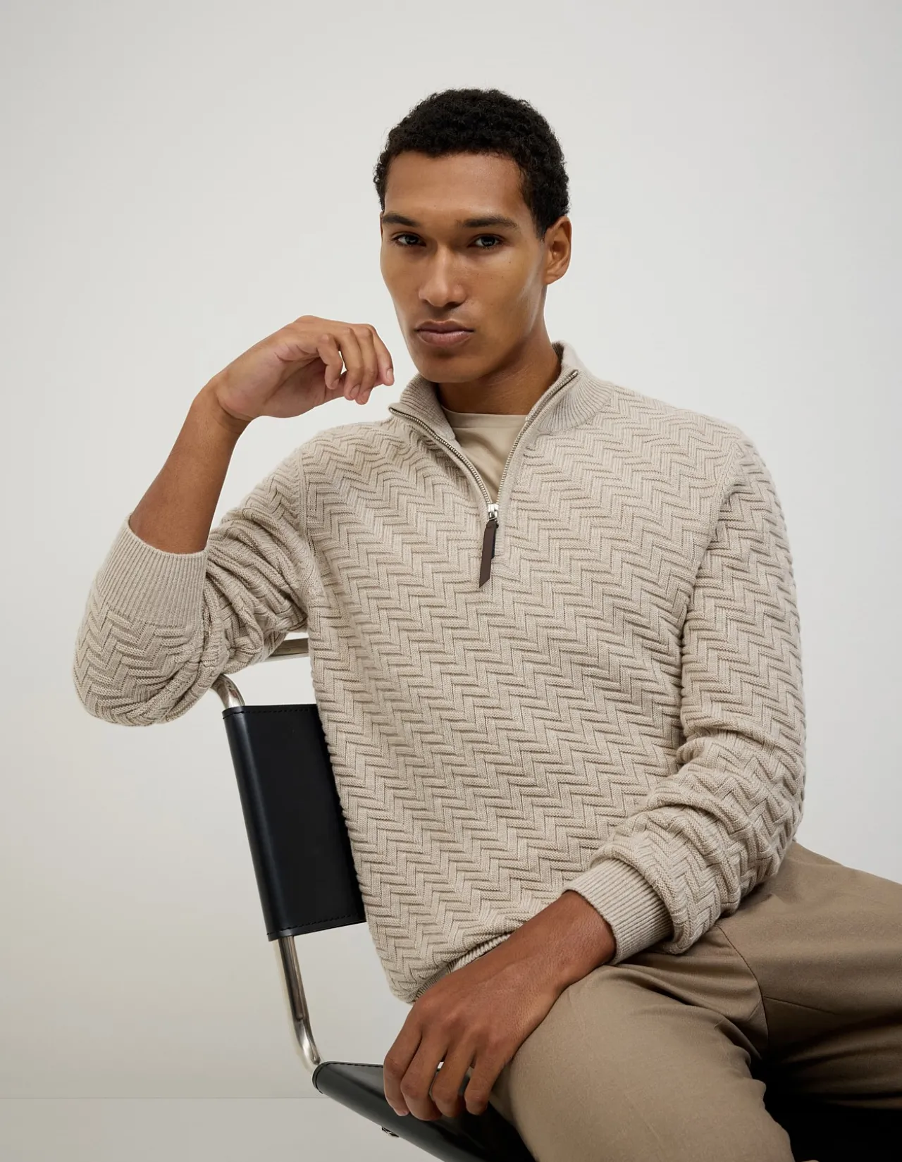 Barker Quarter Zip Knit