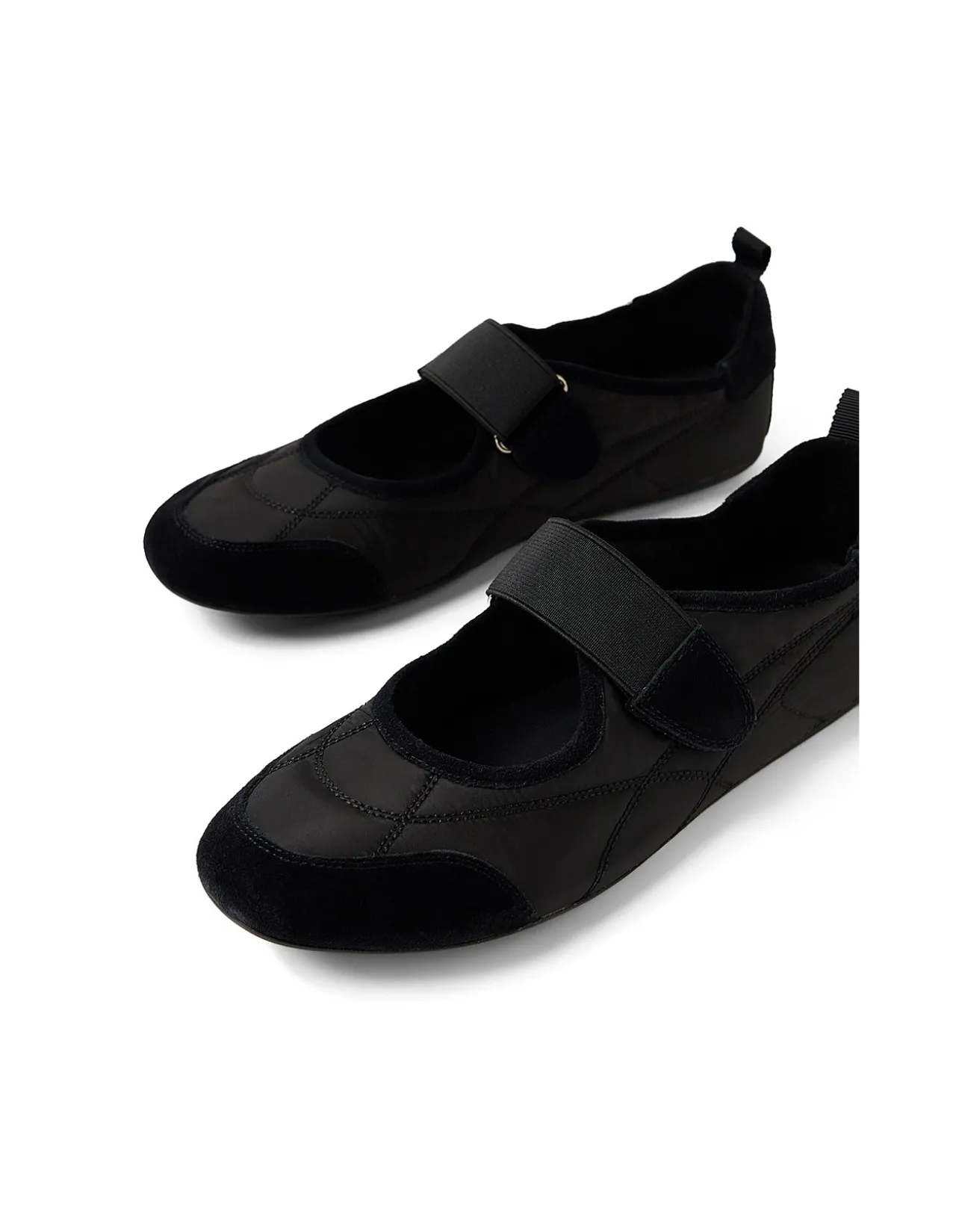Battu Quilted Strap Ballet Flats