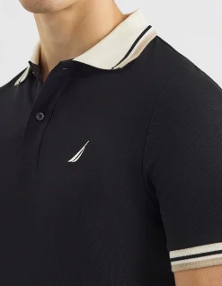 BAYER PIQUE POLO SHIRT BLACK