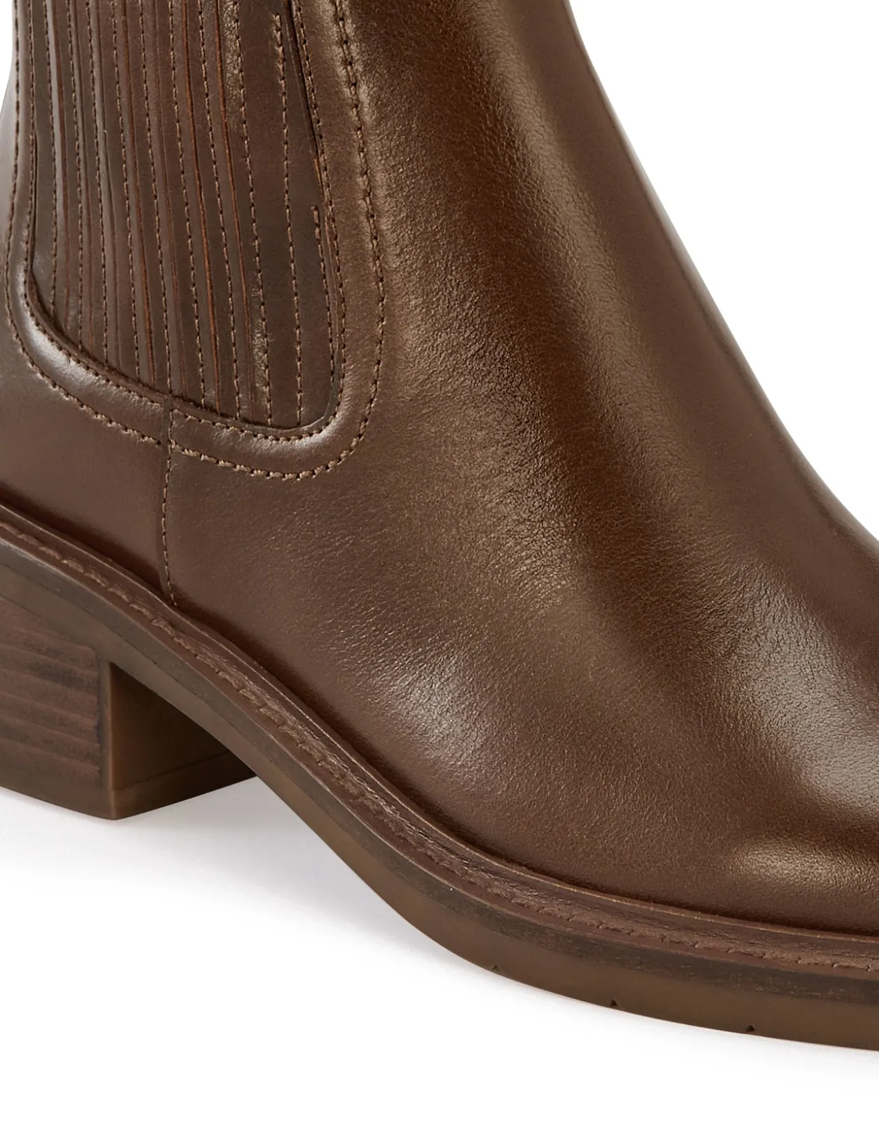 Baylee Oak Leather Ankle Boot
