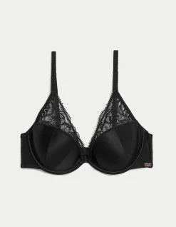 Beau Silk & Lace Wired Plunge Bra