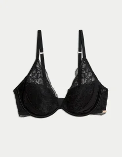 Beau Silk & Lace Wired Plunge Bra
