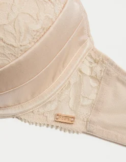 Beau Silk & Lace Wired Plunge Bra