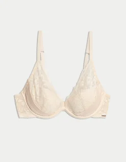 Beau Silk & Lace Wired Plunge Bra