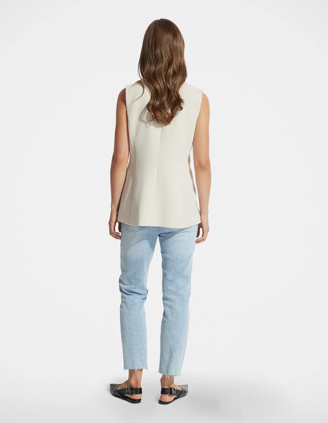 Becky High Rise Raw Hem Straight Leg Jeans
