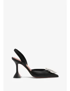 BEGUM SLING 95 CL HEEL CRYSTAL BUCKLE SATIN