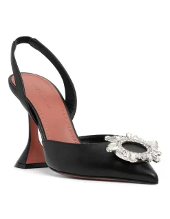 BEGUM SLING 95 CL HEEL CRYSTAL BUCKLE SATIN