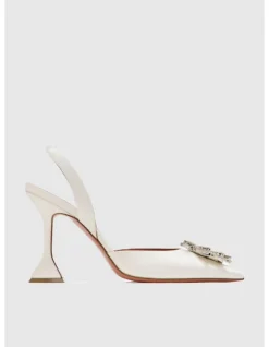 BEGUM SLING 95 CL HEEL CRYSTAL BUCKLE LEATHER