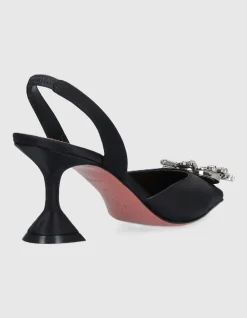 BELGUM SLING 70 CL HEEL CRYSTAL BUCKLE SATIN