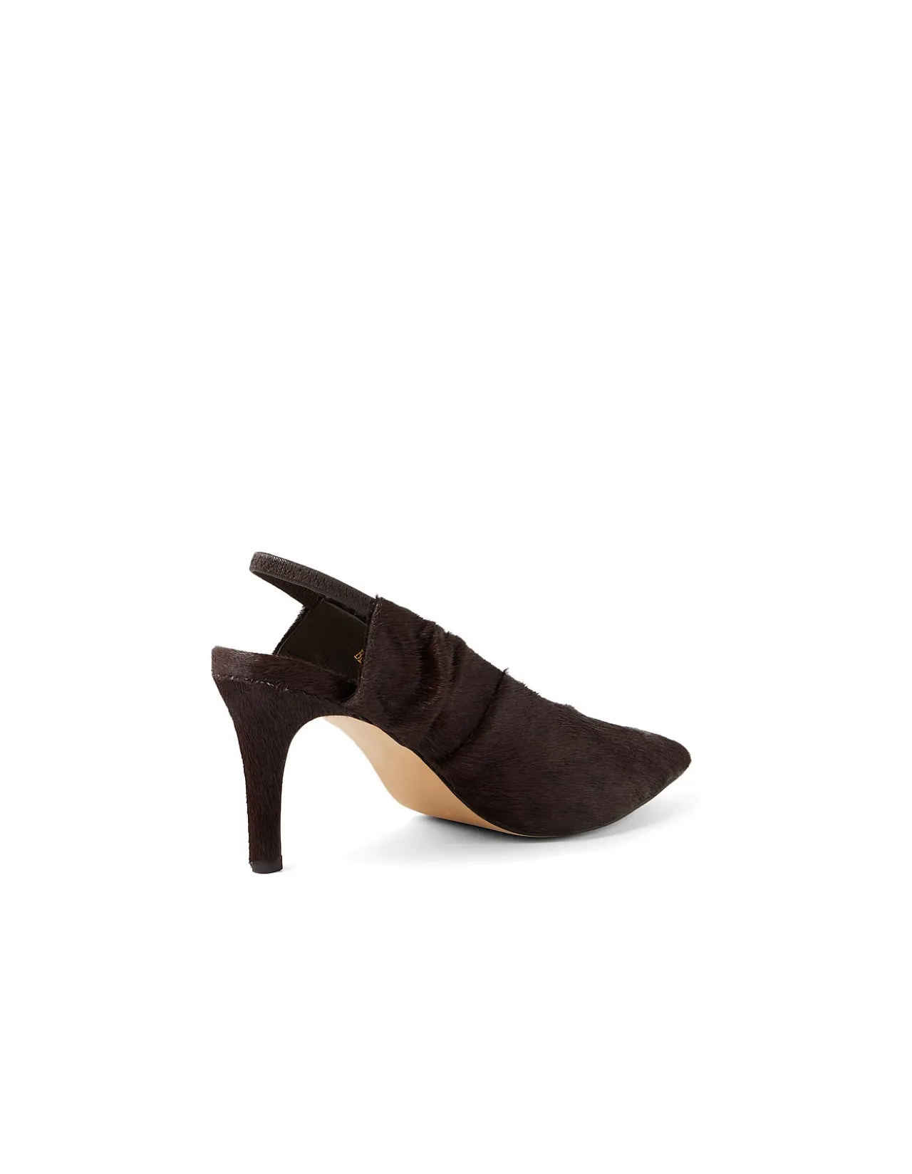 Bellen Pony Hair Pointed Slingback Heels