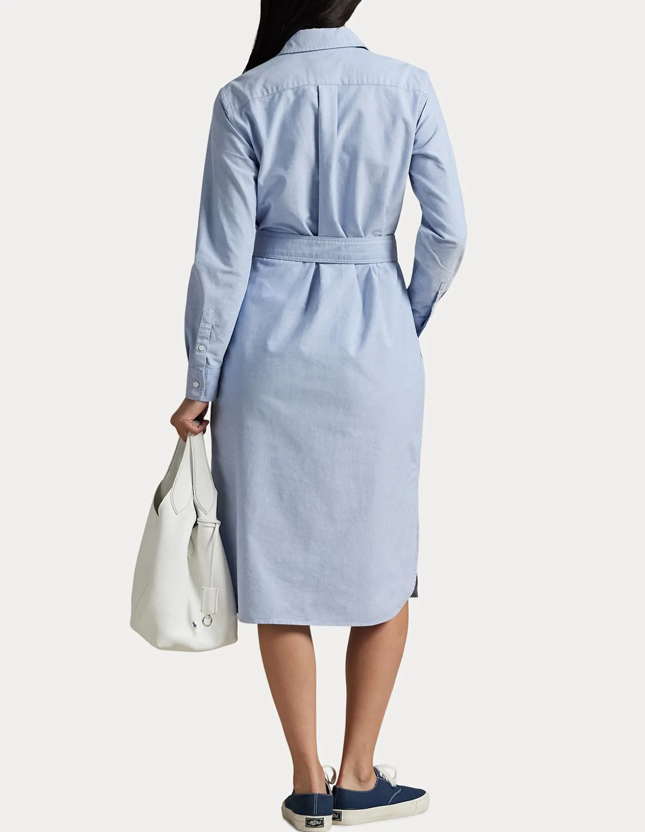 BELTED COTTON OXFORD SHIRTDRESS