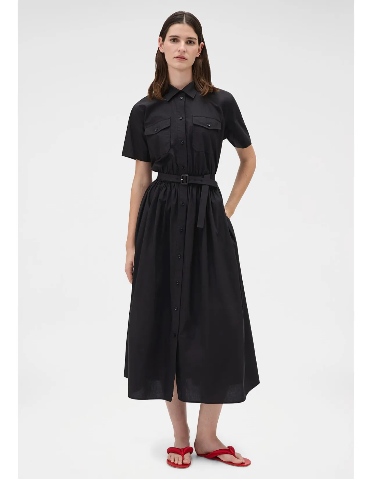 Belted Shirt Dress