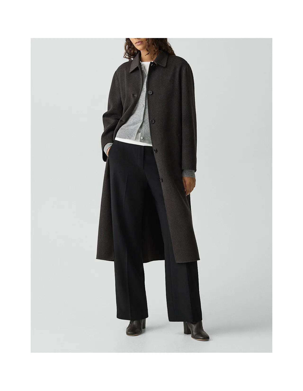 Belted Coat in Wool Cashmere