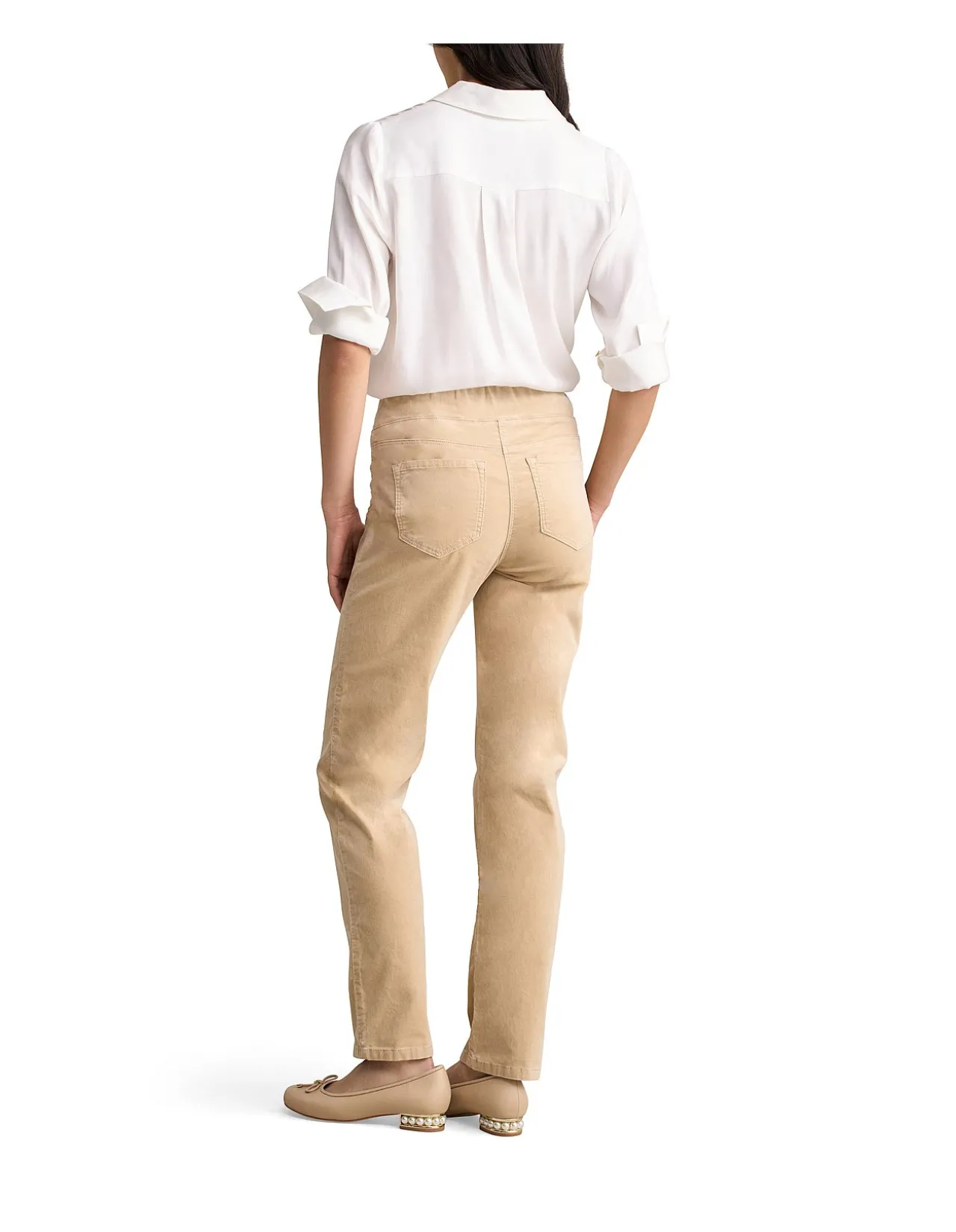 Bengajean Velvet Straight Leg Full Length Pant