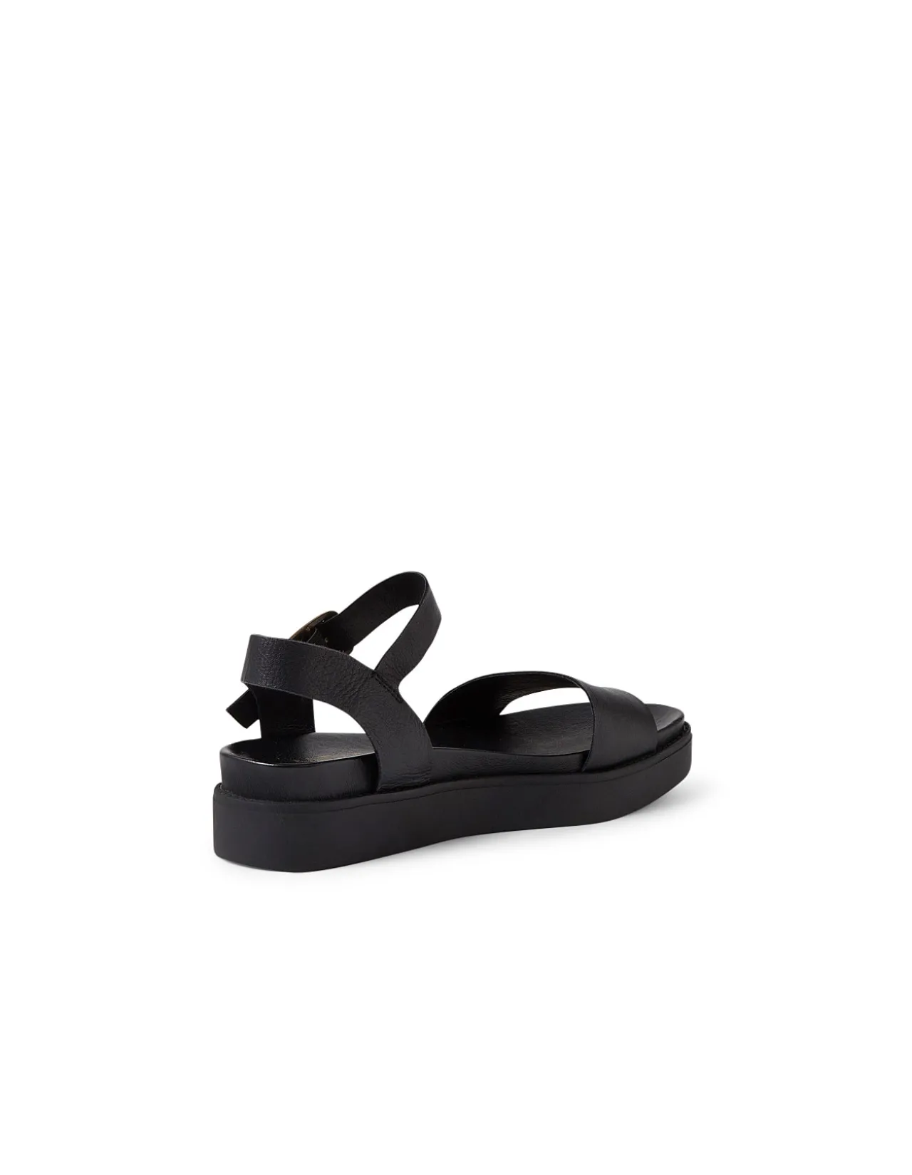 Benjo Black Leather Sandals