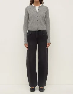 Benny Knit Cardigan Grey Marle