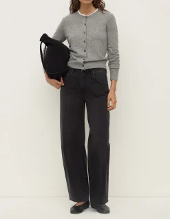 Benny Knit Cardigan Grey Marle