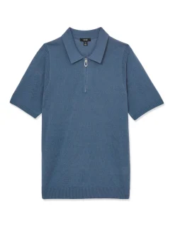 BERKLEY HALF ZIP KNITTED POLO