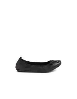 Berlin Bow Detail Leather Ballet Flats