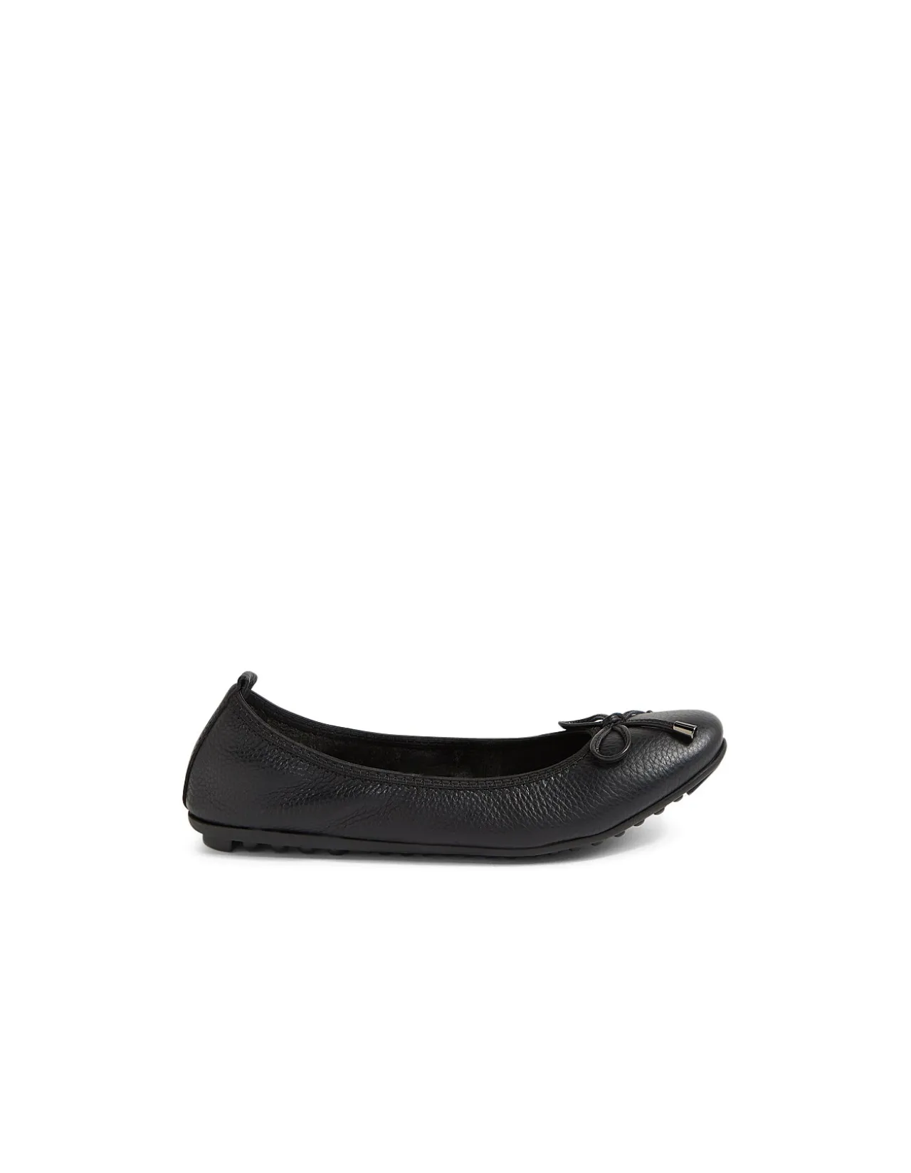 Berlin Bow Detail Leather Ballet Flats
