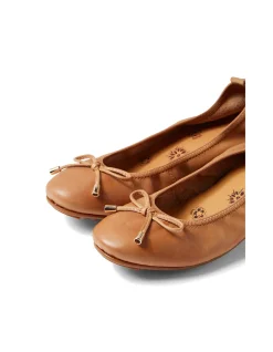 Berlin Soft Leather Bow Ballet Flats